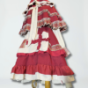 vintage gothic lolita black mini dress set pre loved coquette flare dress with removable capelet shawl (size l)