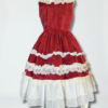 sweet angel vintage red velvet lolita dress pre loved romantic classic j fashion ruffled lace mini dress (size m)