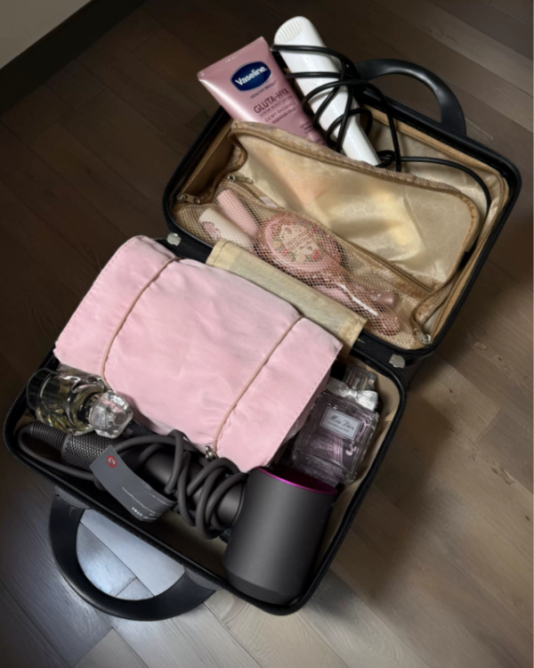 century calls gothic greek mythology 14 inch cosmetic case portable abs hard shell makeup travel suitcase with luggage strap