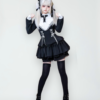 withpuji original "doll box" sweet & cool gothic lolita long sleeve op dress & matching shorts set