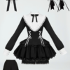 withpuji original "doll box" sweet & cool gothic lolita long sleeve op dress & matching shorts set