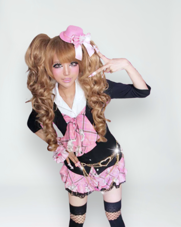 karisuma original gyaru shibuya style set mars japanese subculture plaid mini skirt & top suit harajuku hot girl aesthetic