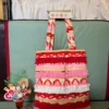 frufru gulu store angel dessert house strawberry cake tote bag lolita coquette aesthetic ruffled canvas shoulder bag