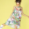 deadendkids original y2k dreamy print satin cami dress fairycore aesthetic pastel silk slip long maxi dress