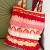 frufru gulu store angel dessert house strawberry cake tote bag lolita coquette aesthetic ruffled canvas shoulder bag
