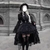 gothic loli egl thorn cross corset skirt set elegant dark academia vampire princess hime sleeve shirt & asymmetric lace maxi skirt 2 piece outfit (size s 3xl) gothic loli egl thorn cross corset skirt set elegant dark academia vampire princess hime sleeve shirt & asymmetric lace maxi skirt 2 piece outfit (size s 3xl)