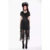 dark in love dark aesthetic heavy metal bondage corset gothic punk faux boning fitted crop top cw108 (size xs xxl)