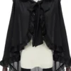 japanese gothic lolita ruffled chiffon shrug harajuku anime sun protection cardigan cape summer versatile flowing lightweight shawl jacket