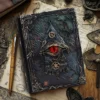 Gothic Cthulhu Eye Vintage Loose-Leaf Journal Notebook – Refillable A5/A6 Dark Aesthetic Grimoire & Gift Set