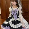 ribbon overture rococo sweet lolita jsk dress set – lace ribbon cake layered marshmallow tea party dress