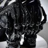 sacred remains letters original skeletal hand high heels gothic lolita cross strap pump shoes alternative subculture egl sculpted chunky heels (size 34 41)