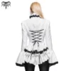 devilfashion women's gothic victorian white blouse – vintage ruffle lace bell sleeve jacquard shirt (sht01702)