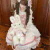 ribbon overture rococo sweet lolita jsk dress set – lace ribbon cake layered marshmallow tea party dress