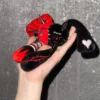 O1CN01eO0fa72IWFn0YcTk1~crop,0,5120,1280,2560~_!!2206459819293 Antiphase x Yazawa Chiya Original Punk Gothic Four-Eared Bunny Plush Keychain Set – Red & Black Rivet Spiked Mascot Doll Bag Charm