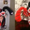 O1CN01eO0fa72IWFn0YcTk1~crop,0,7680,1280,657~_!!2206459819293 Antiphase x Yazawa Chiya Original Punk Gothic Four-Eared Bunny Plush Keychain Set – Red & Black Rivet Spiked Mascot Doll Bag Charm