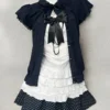 Vintage Summer Japanese Dark Mori Girl 3-Piece Set – Short-Sleeve Cardigan, White Lace Camisole Inner Top & Polka Dot Mini Skirt