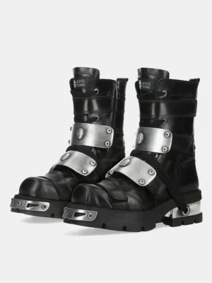 cyberpunk avant garde metal buckle platform motorcycle boots – gothic dark subculture mid calf chunky combat boots for women