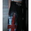 Rogic Hand-Splattered Union Jack Curved Wide-Leg Jeans – High-Waisted Ripped Distressed Punk Streetwear Denim Pants