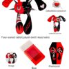 O1CN01hc3WkD2IWFmJyU8LK_!!2206459819293 Antiphase x Yazawa Chiya Original Punk Gothic Four-Eared Bunny Plush Keychain Set – Red & Black Rivet Spiked Mascot Doll Bag Charm