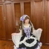 ribbon overture rococo sweet lolita jsk dress set – lace ribbon cake layered marshmallow tea party dress