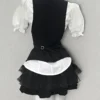 Japanese Preppy Vintage Puff Sleeve Ruffle Shirt, Tailored Vest & Lace Tiered Cake Skirt – Gothic Academic 3-Piece Summer Outfit Set