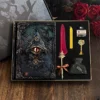 Gothic Cthulhu Eye Vintage Loose-Leaf Journal Notebook – Refillable A5/A6 Dark Aesthetic Grimoire & Gift Set