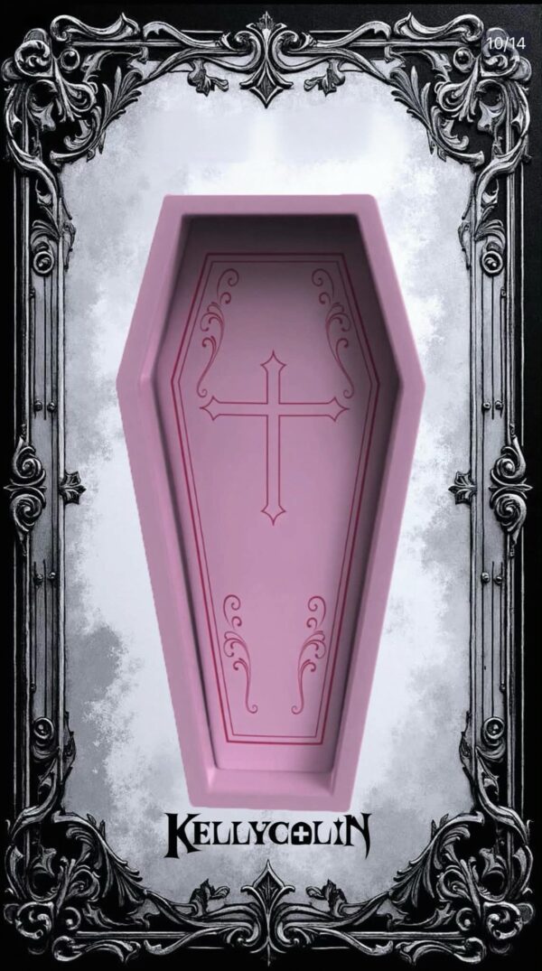 Kellycolin Gothic Coffin Bed – Dracula Vampire Velvet Coffin Daybed Lounger