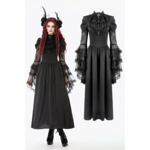 DW1134 Dark In Love Gothic Sapphire Countess Victorian Dress