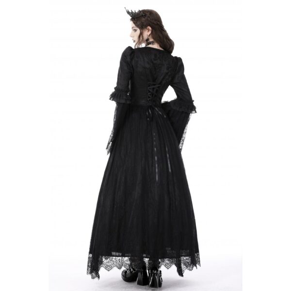 29f581a0256d77268a7e75b607cdf552.image.666x1000 Gothic Court Embroidered Lace Maxi Dress – Vintage Dark Romantic Lace-Up Bell Sleeve Floor-Length Gown