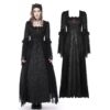3175fcf455318341ac09b86fdc763df4.image.666x1000 Gothic Court Embroidered Lace Maxi Dress – Vintage Dark Romantic Lace-Up Bell Sleeve Floor-Length Gown