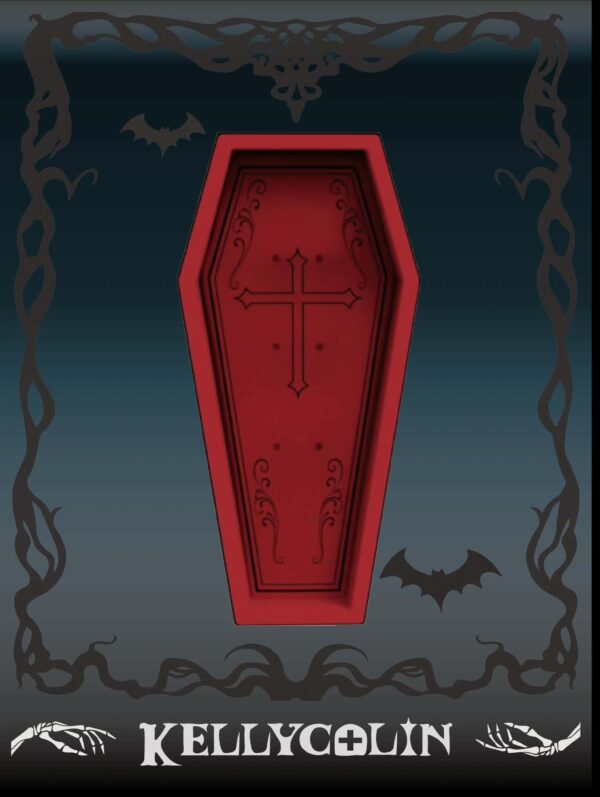 Kellycolin Gothic Coffin Bed – Dracula Vampire Velvet Coffin Daybed Lounger