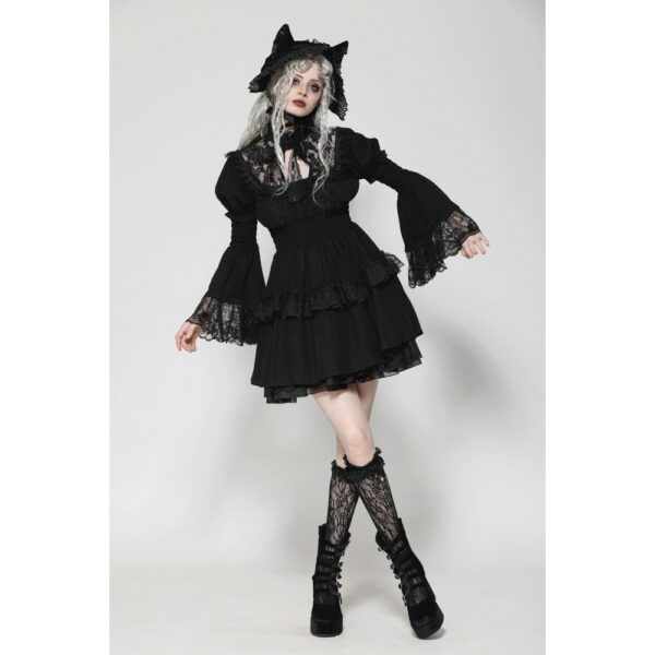 DW1024 Dark In Love Gothic Lace Doll Dress