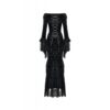 DW932 Dark In Love Gothic queen luxe rose sexy bodycon dress