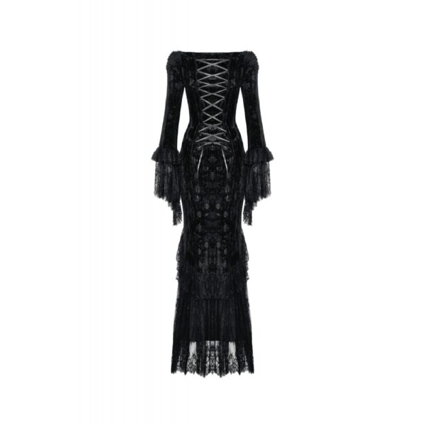 DW932 Dark In Love Gothic queen luxe rose sexy bodycon dress