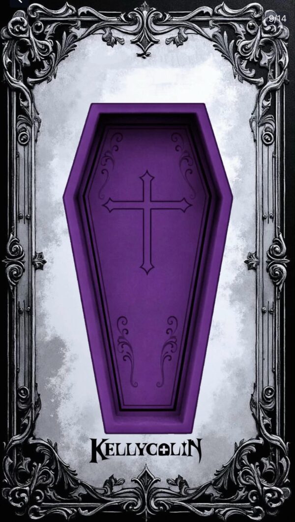 Kellycolin Gothic Coffin Bed – Dracula Vampire Velvet Coffin Daybed Lounger