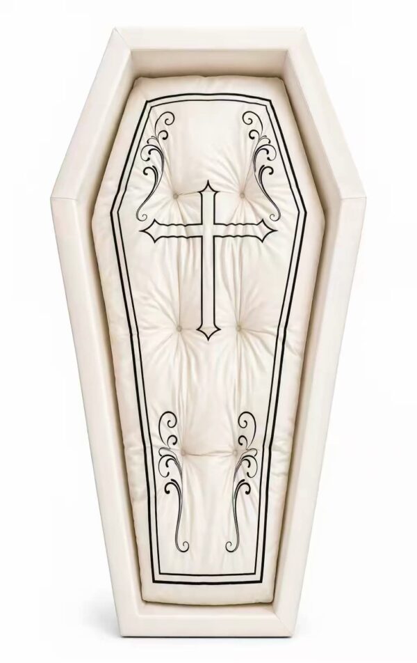Kellycolin Gothic Coffin Bed – Dracula Vampire Velvet Coffin Daybed Lounger