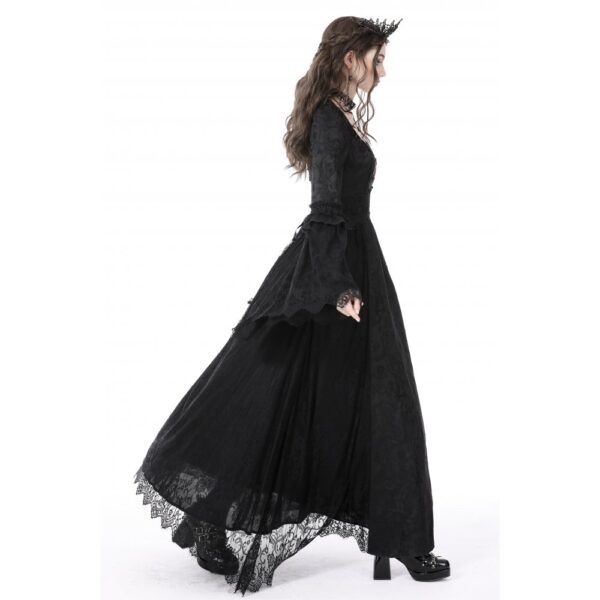 924faa93241add84896af32758a59606.image.666x1000 Gothic Court Embroidered Lace Maxi Dress – Vintage Dark Romantic Lace-Up Bell Sleeve Floor-Length Gown