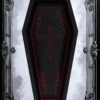 Kellycolin Gothic Coffin Bed – Dracula Vampire Velvet Coffin Daybed Lounger