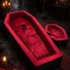 Kellycolin Gothic Coffin Bed – Dracula Vampire Velvet Coffin Daybed Lounger