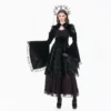O1CN010SgC9s1Ych1Ziucms_!!260013080 DARK IN LOVE BW172 Gothic Velvet Cutout Shrug Capelet – Vintage Lace Mesh Ruffled Flare Sleeve Bolero