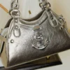 VFVF Metallic Silver Nautical Boston Bag – Y2K Anchor Bowling Handbag & Crossbody Purse