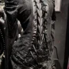 PUNK RAVE Women's Dark Gothic Lace-Up Maxi Dress – Vintage Punk Corset Floor-Length Gown WQ-653