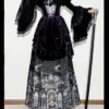 O1CN0166vgNQ1WN0BRYhKB9_!!2210441602775 Gothic Cathedral Stained Glass Hanfu Fusion Pleated Horse-Face Skirt Set – Vintage Dark Velvet Corset Overskirt Outerwear Ensemble