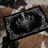 Neohub Gothic Candle Chandelier Area Rug – Dark Academia Faux Cashmere Bedroom Floor Mat Decor