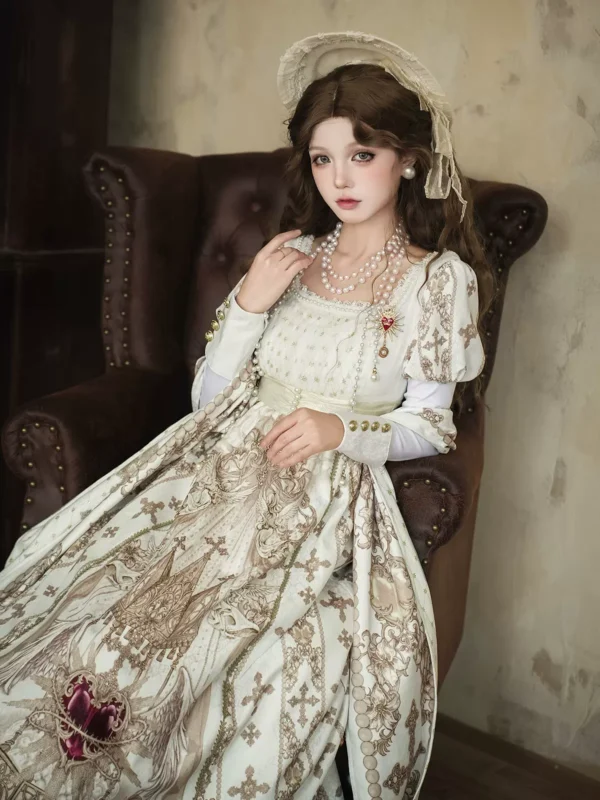 O1CN016MBnh91YRhUzB73ep_!!655493056 Sacred Coronation Elegant Rococo Lolita OP Dress Set – Vintage Court Baroque One-Piece Dress & Cape Shawl Set