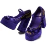 SEO Product TitleKoi Footwear Purple Velvet Bow Mary Jane Platform Heels – Gothic Embroidered Cross Lolita Shoes