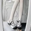 Japanese Kawaii Cat Paw Lolita Shoes – Cute Round Toe Low Block Heel Mary Jane Shoes for Women