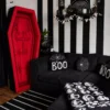 Kellycolin Gothic Coffin Bed – Dracula Vampire Velvet Coffin Daybed Lounger