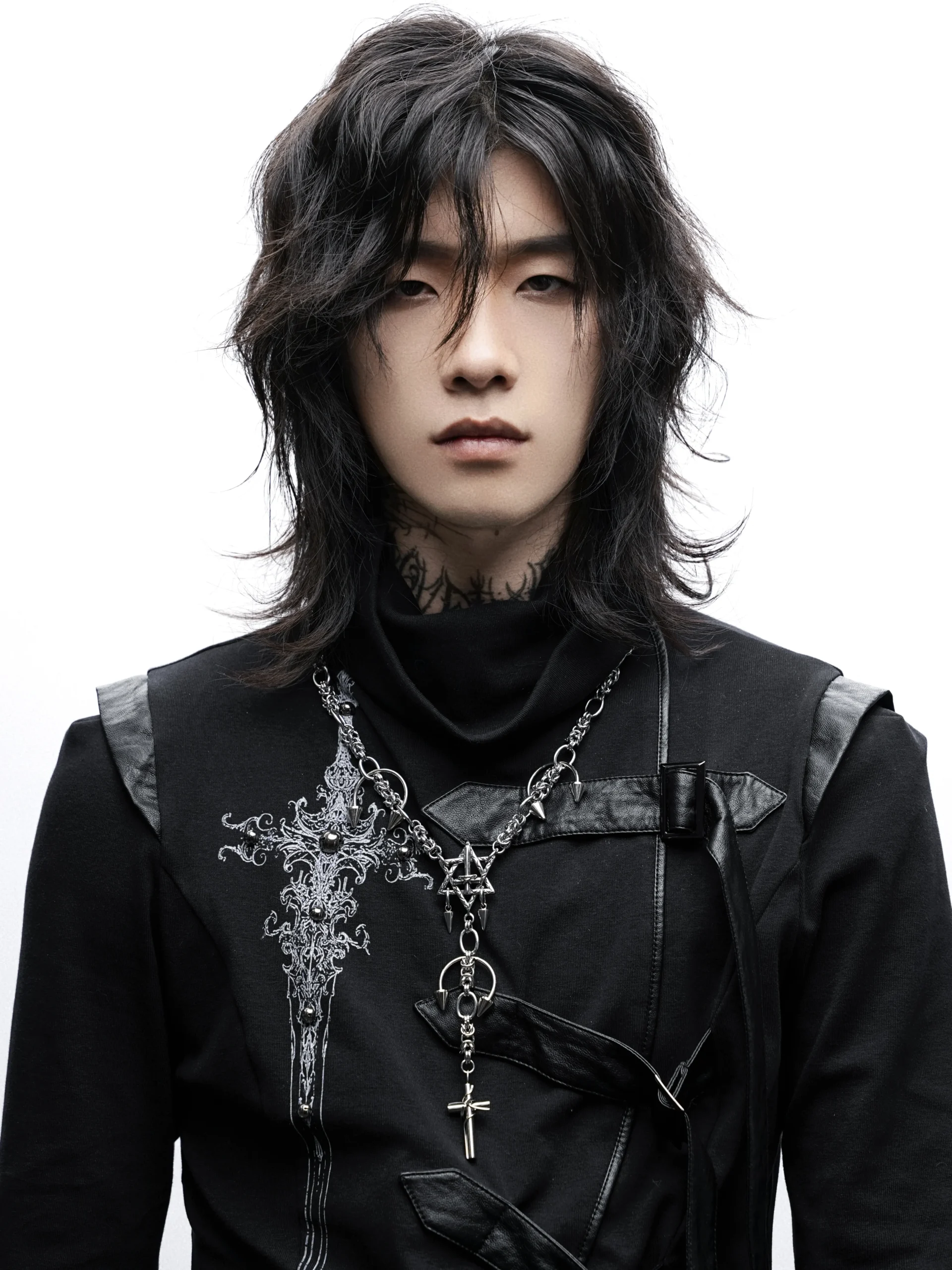 LOVEISWAR【Forbidden Thorns】Original Gothic Dark Punk Style Heavy-Duty Handmade High-Quality Cross Necklace