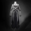 Infinite War Zone Cyberpunk Techwear Lolita 3-Piece Set – Crop Tank Top, Sheer Mesh Outer Jacket & Tactical Cargo Pants
